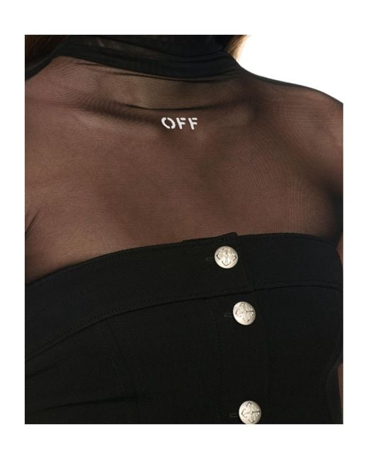 Off-White c/o Virgil Abloh Black Corset-Style Top