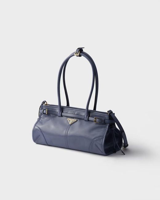 Prada Blue Bonnie Medium Leather Handbag