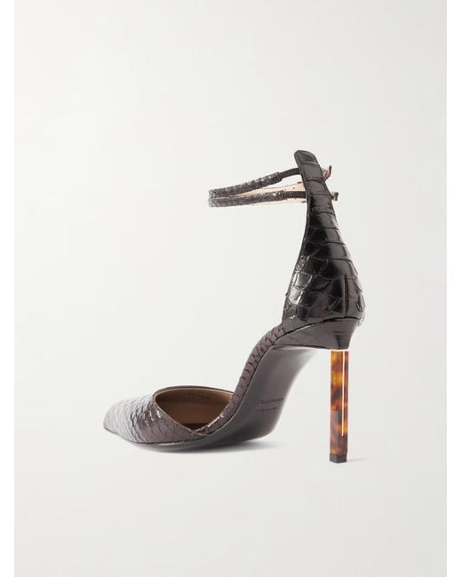 Tom Ford Multicolor Snake-Print Leather High Heels