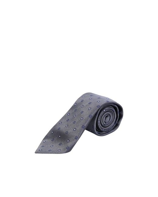 Brunello Cucinelli White Squared Motif Embroidered Tie for men