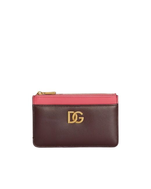 Dolce & Gabbana Purple Dg-Plaque Cardholder