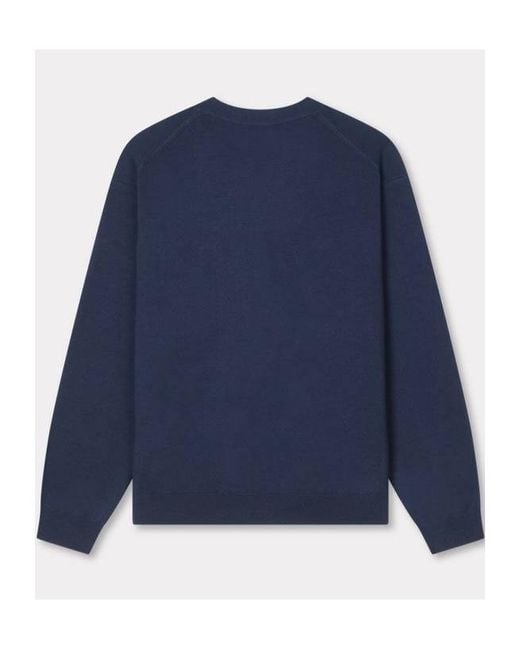 KENZO Blue V-Neck Buttoned Cardigan for men