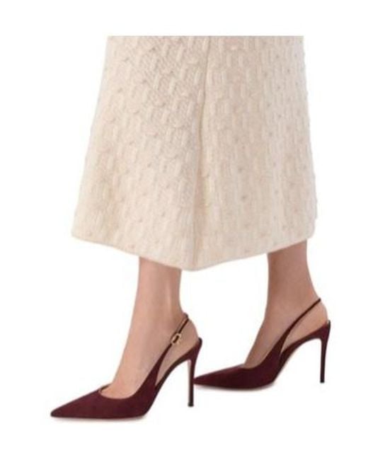 Gianvito Rossi Brown 95Mm Sling Suede Pumps