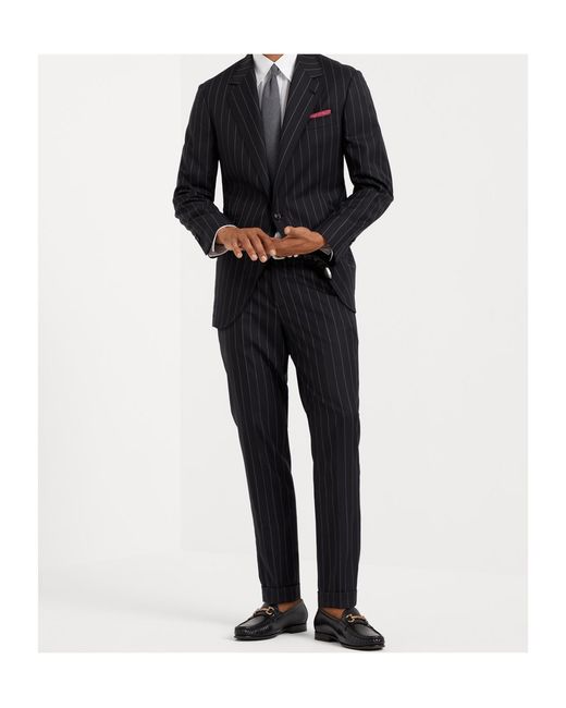 Brunello Cucinelli Blue Wool Blazer for men