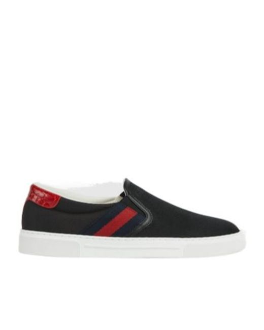 Gucci Black Ace Slip-On Sneaker, Fabric for men