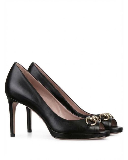 Gucci Black Logo Open-Toed Sandals