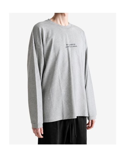 Vetements Gray Long-Sleeve T-Shirt for men