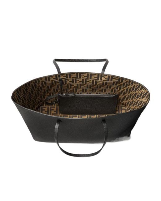 Fendi Black Medium Roll Tote Bag