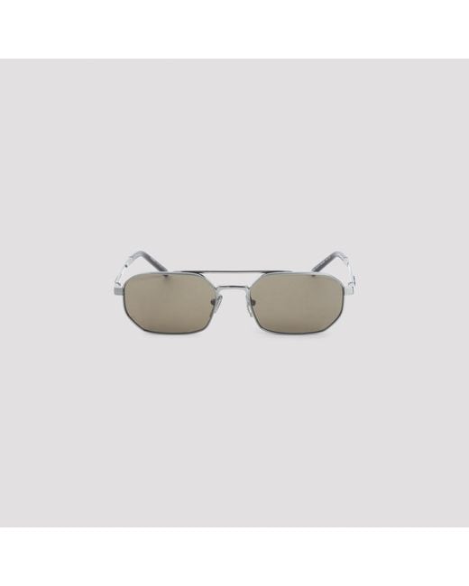 Prada White Eyewear Geometric Frame Snglasses