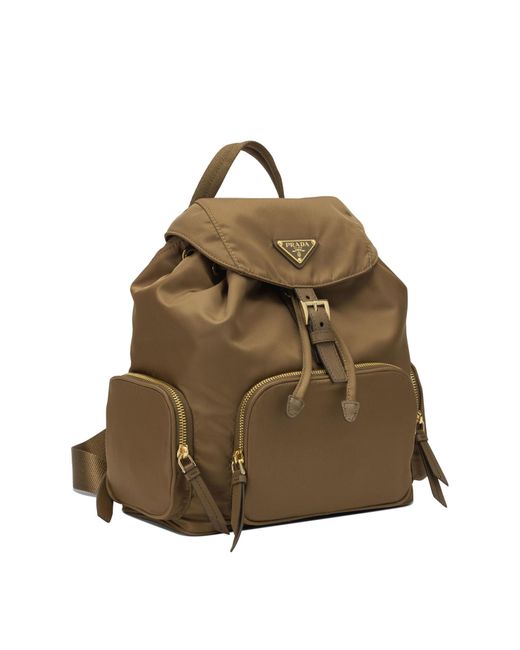 Prada Brown Buckle Zip-Fastening Backpack