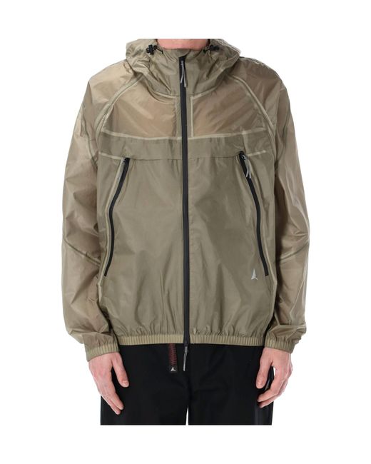 Roa Gray Glasslike Zip Hooded Jacket for men