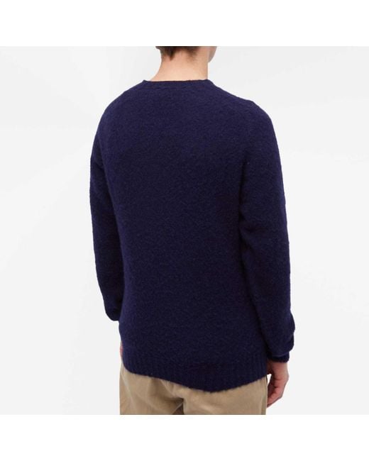 Drake's Blue Long-Sleeved Sweater for men