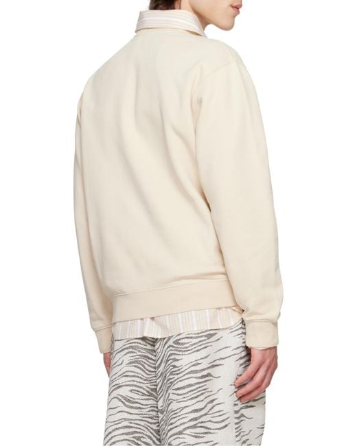 Jacquemus White Logo-Appliqué Jersey Sweatshirt for men
