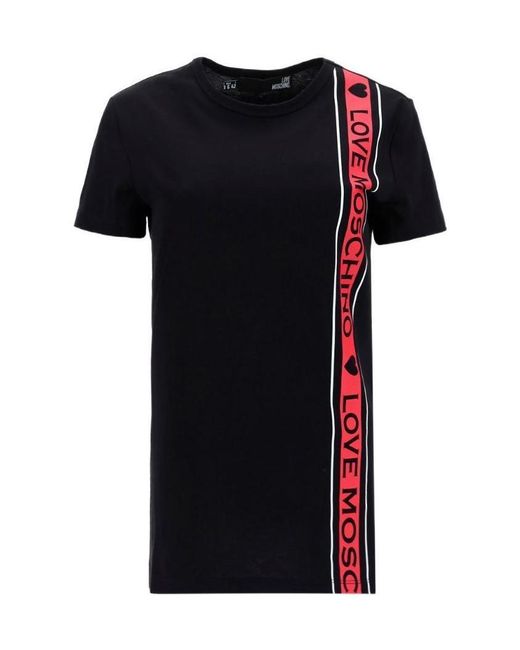 Moschino Black Logo-Detail Short-Sleeved T-Shirt