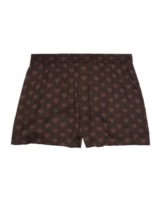 Skims Brown Sleep Sateen Briefs for men