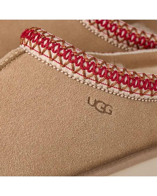 Ugg Brown Tasman Ii Logo Debossed Slippers