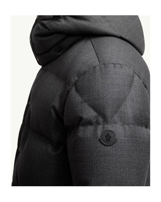 Moncler Black Eawy Hooded Short Puffer Jacket for men
