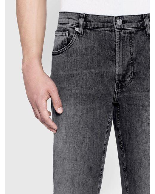 FRAME Blue Mid-Waist Straight Pants
