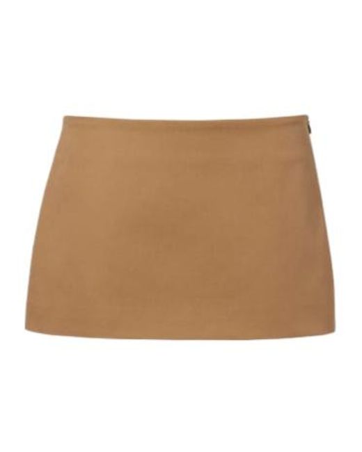 Frankie Shop Natural Hera Cotton Twill Miniskirt