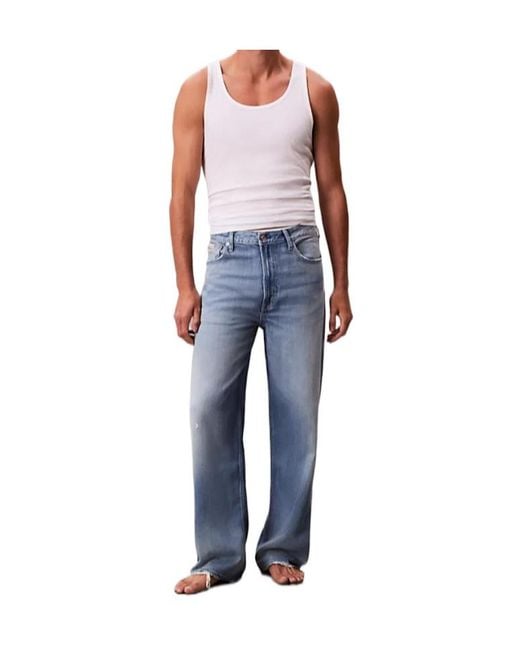Calvin Klein Blue Baggy Jeans for men