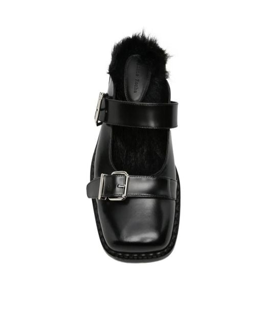 Simone Rocha Black Square-Toe Mules