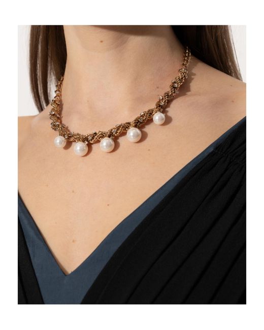 Marni Metallic Embellished Necklace