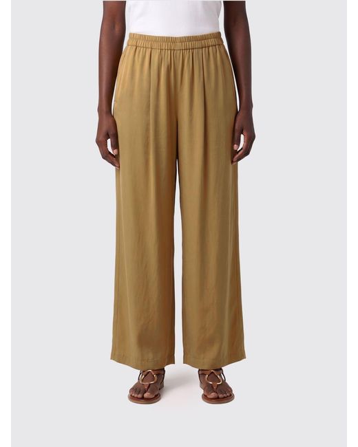 Alysi Green Elastic-Waist Wide-Leg Pants