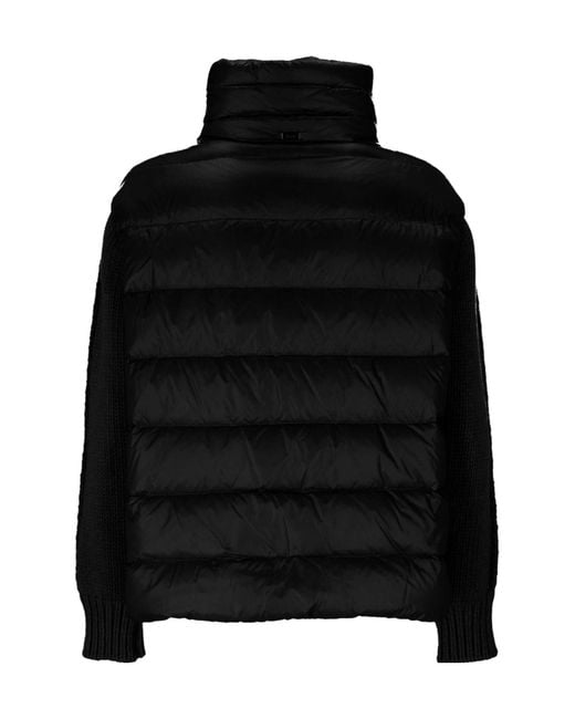 Herno Black Ultralight Knitted Resort Jacket
