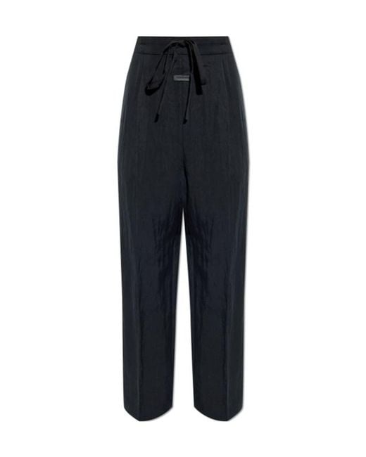 Fear Of God Black Pleated-Front Drawstring Trousers for men