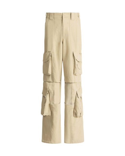 Balmain Natural Cotton Cargo Pants for men