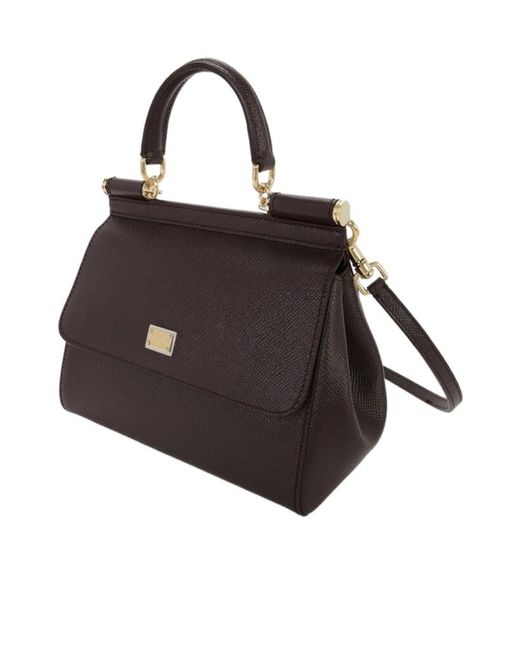 Dolce & Gabbana Black Medium Sicily Handbag