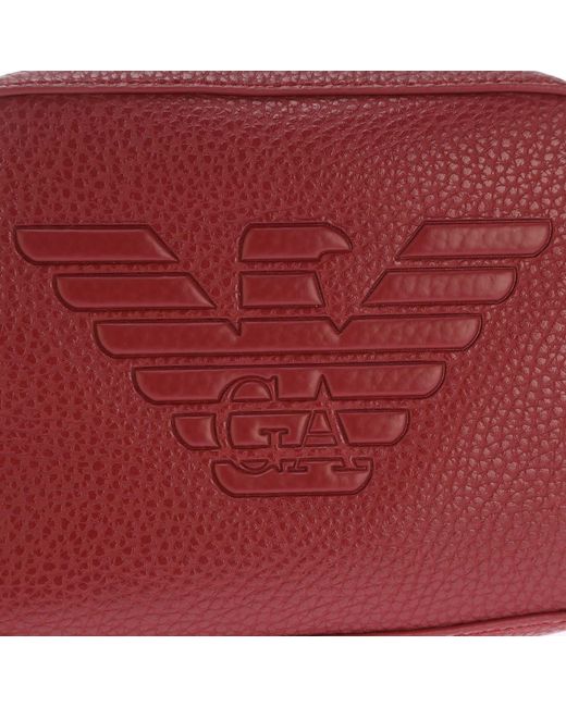 Emporio Armani Red Simple Camera Bag