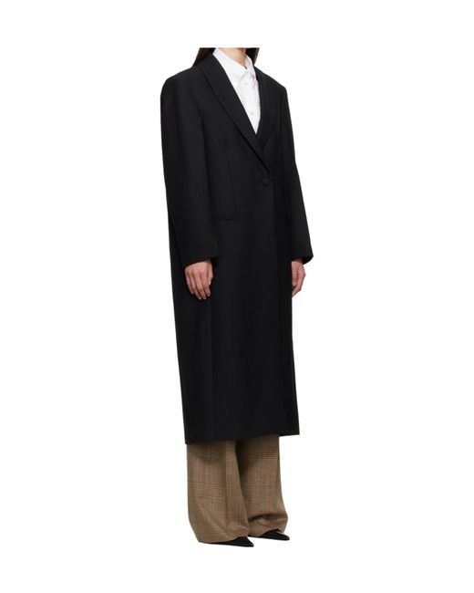 Rohe Black Shawl Lapel Coat