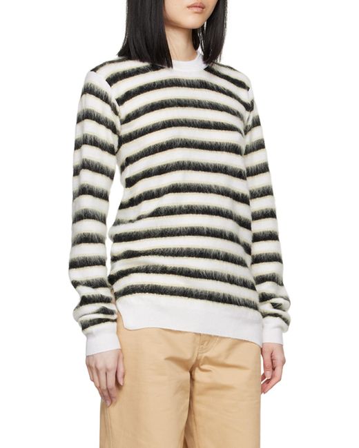 Marni Black Striped Crewneck Jumper