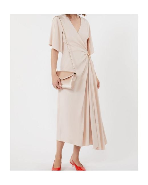 Max Mara Pink Viscose Envers Satin Dress