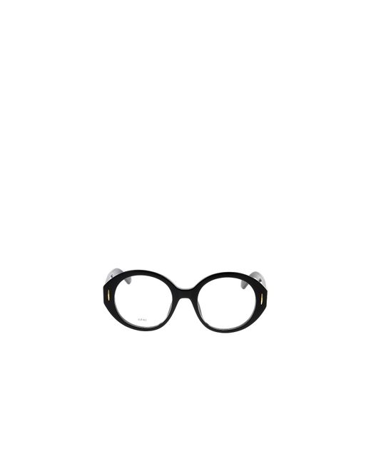 Loewe White Oval Frame Glasses