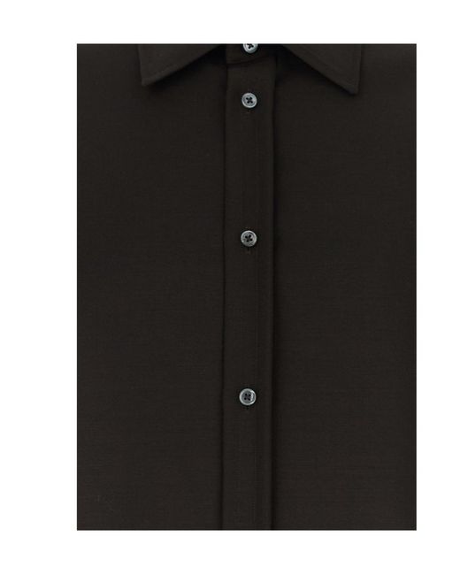 Jil Sander Black Long-Sleeve Button-Up Shirt for men