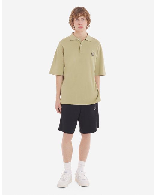 Maison Kitsuné Blue Maison Kitsuné Bold Fox Head Patch Oversize Jog Shorts for men