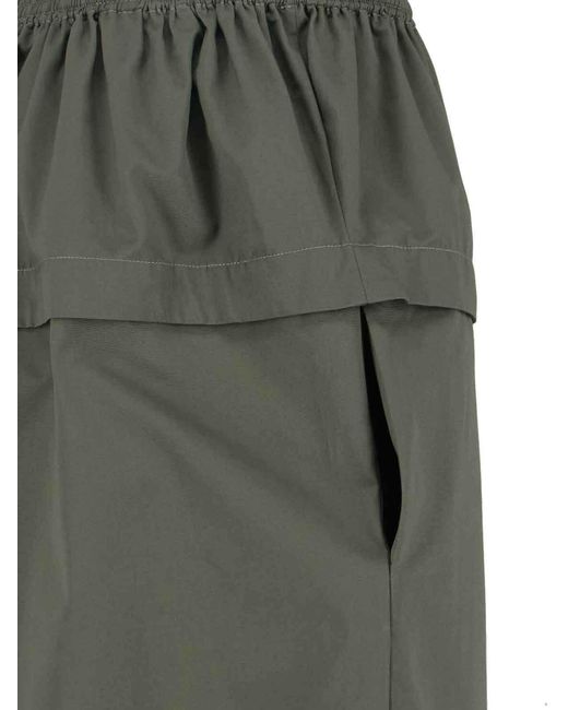 Alaïa Green Alaïa Peplum Detailed Trousers