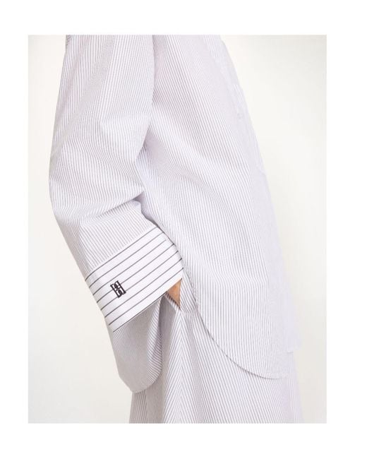 By Malene Birger White Derris Pinstripe Chest-Pocket Shirt