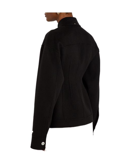 Sportmax Black Fitted Wool Jacket