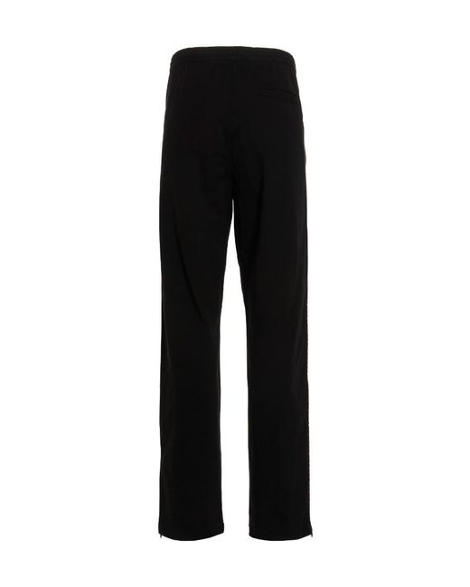DSquared² Black Logo-Tape Elasticated Waist Track Pants for men