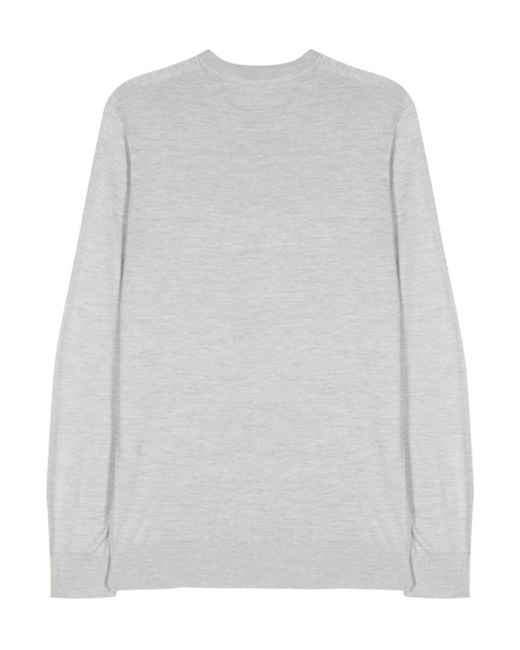 Peserico Gray Crew Neck Long Sleeve Sweater for men