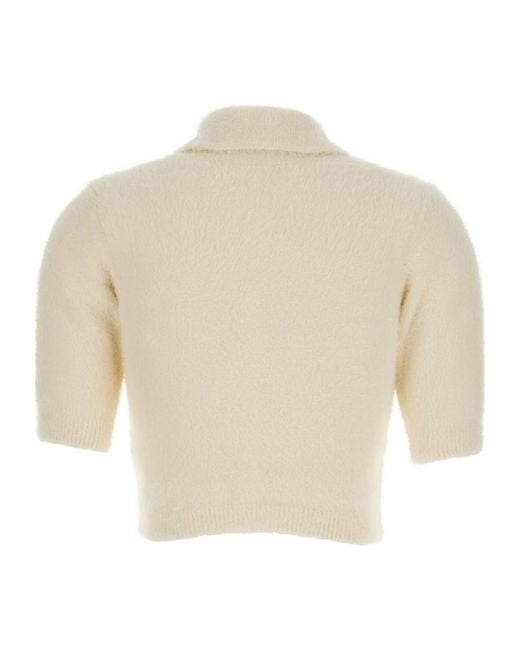 Elisabetta Franchi Natural Jewel Buttons Mini Cardigan