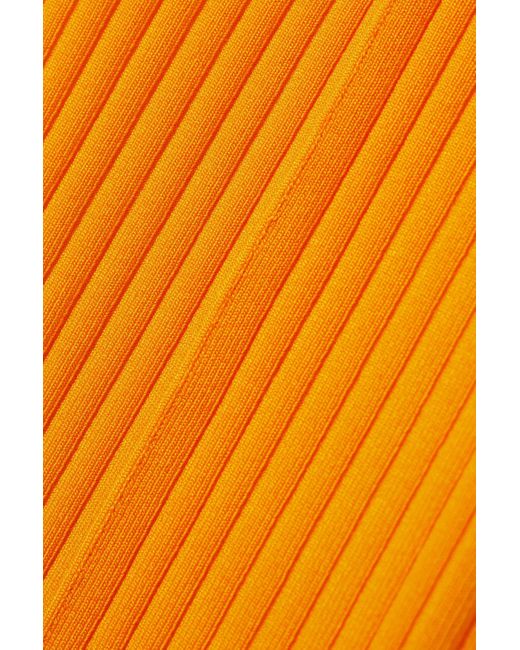 Nanushka Orange Slit Cuff Ribbed Trousers