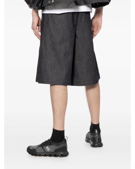 Comme des Garçons Gray Wide-Leg Denim Shorts for men