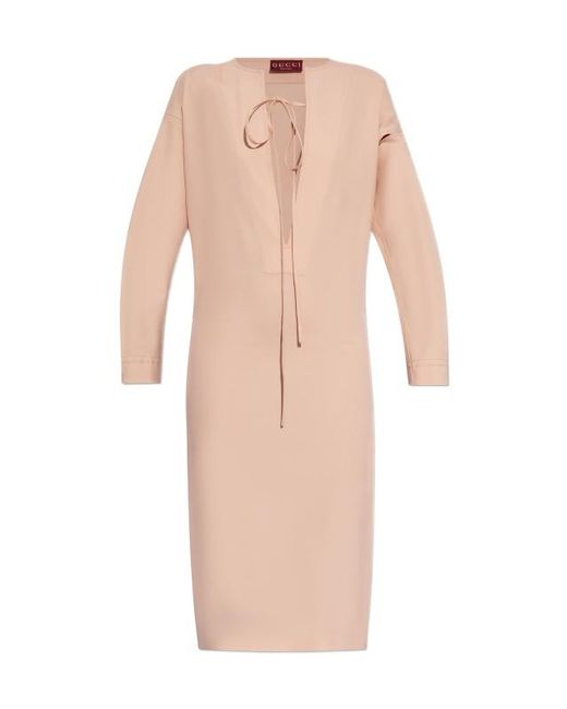 Gucci Pink Long-Sleeve Dress