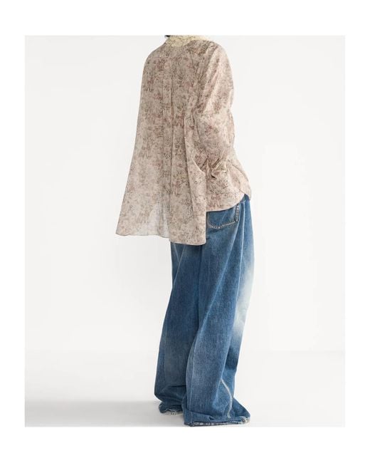 Dior Natural Blouse With Removable Ruched Collar