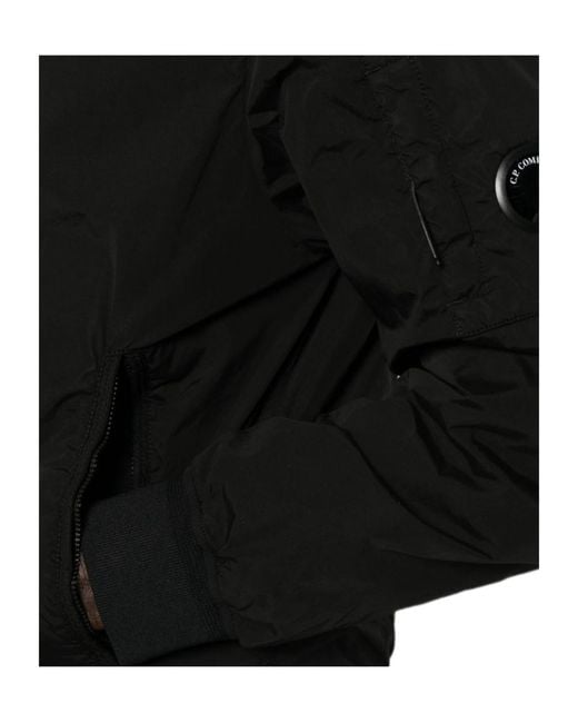 C P Company Black Lens-Detail Bomber Jacket for men