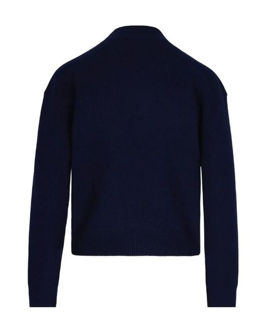 A.P.C. Blue Logo Flocked Jumper